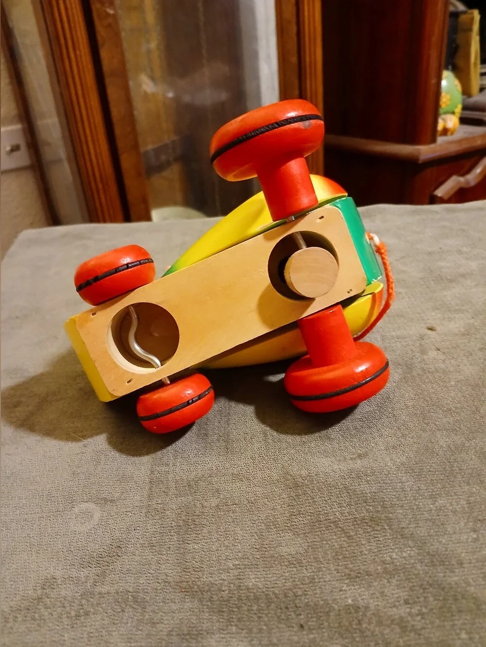 Wood Duck Pull Toy made in the Czech Republic